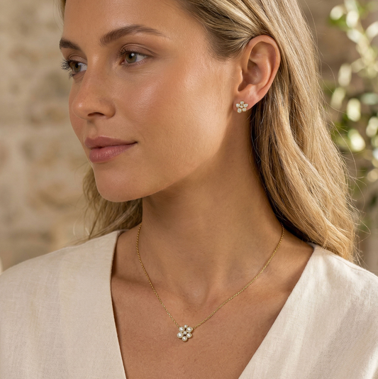 Blossom Bezel Cluster Set