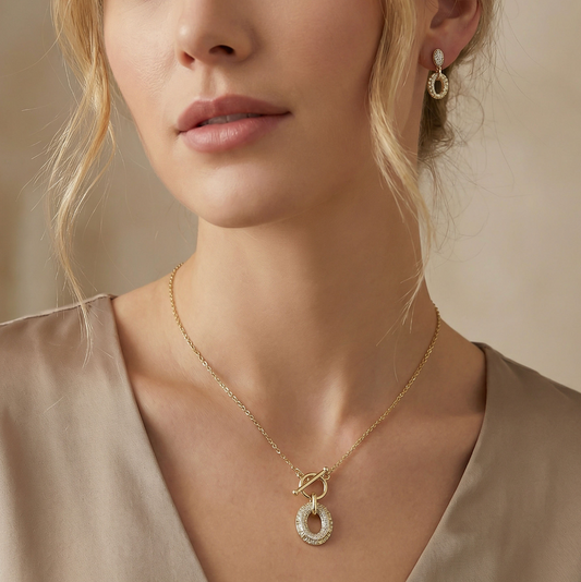 Aethel T-Bar Pave Toggle Set