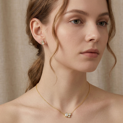 Orion Bezel Cluster Jewelry Set