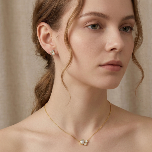 Orion Bezel Cluster Jewelry Set