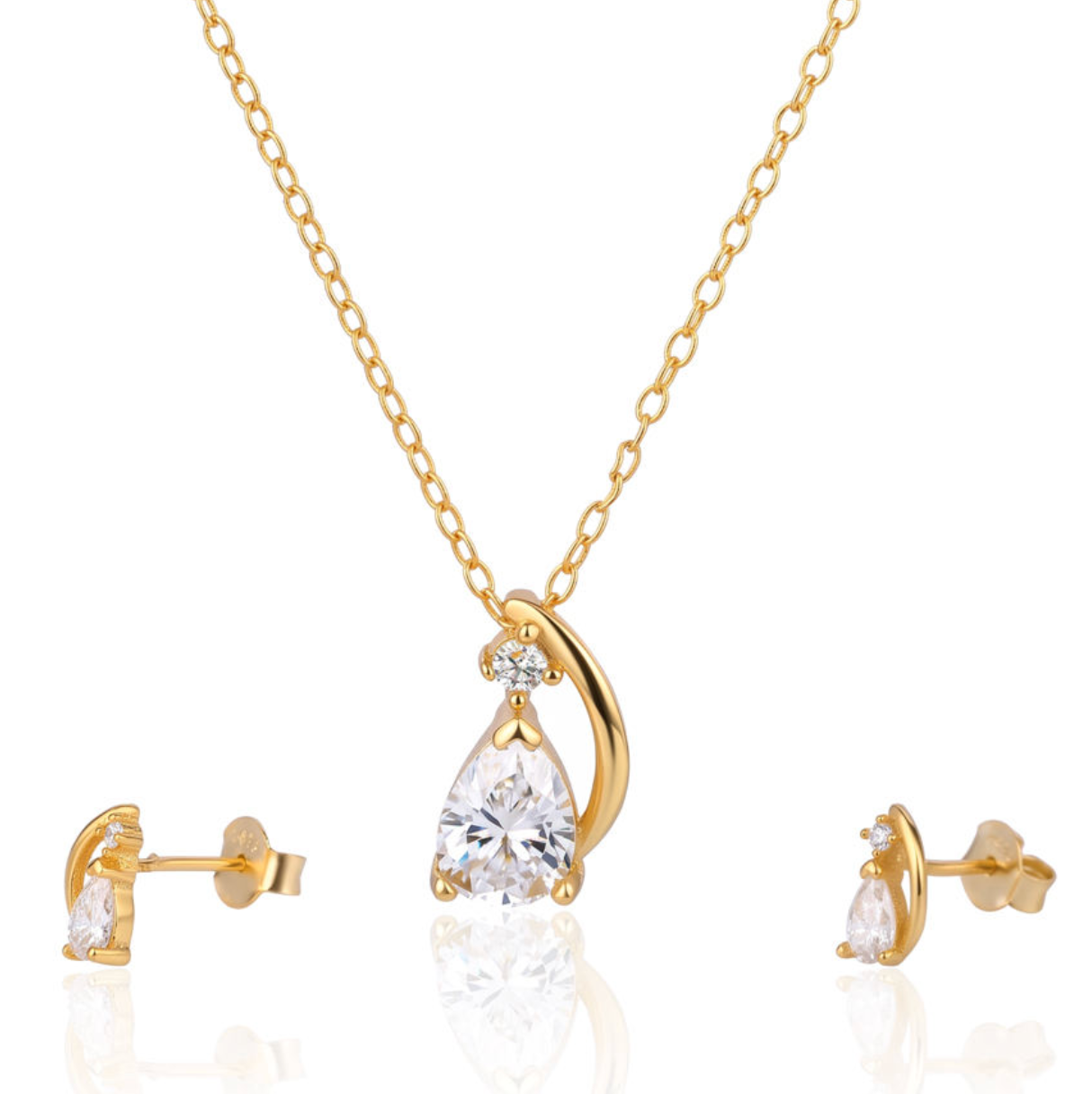 Seraphina Pear-Cut Solitaire Set