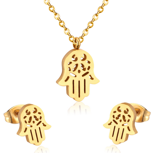 Hamsa Filigree Protection Set