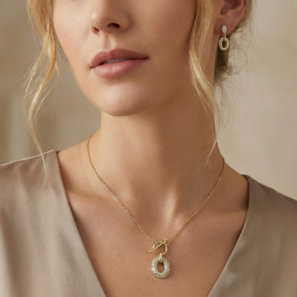 Aethel T-Bar Pave Toggle Set