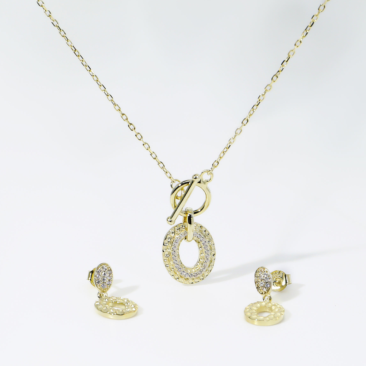 Aethel T-Bar Pave Toggle Set